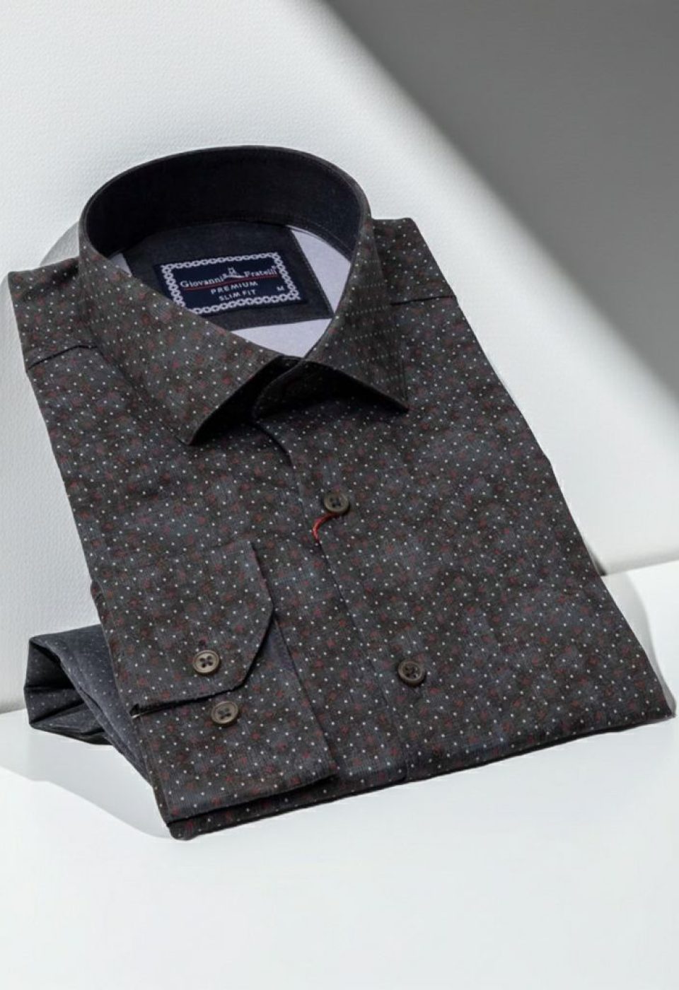 Slim Fit Uzun Kol Desenli Dijital Baskılı Erkek Gömlek 3GMK316039005