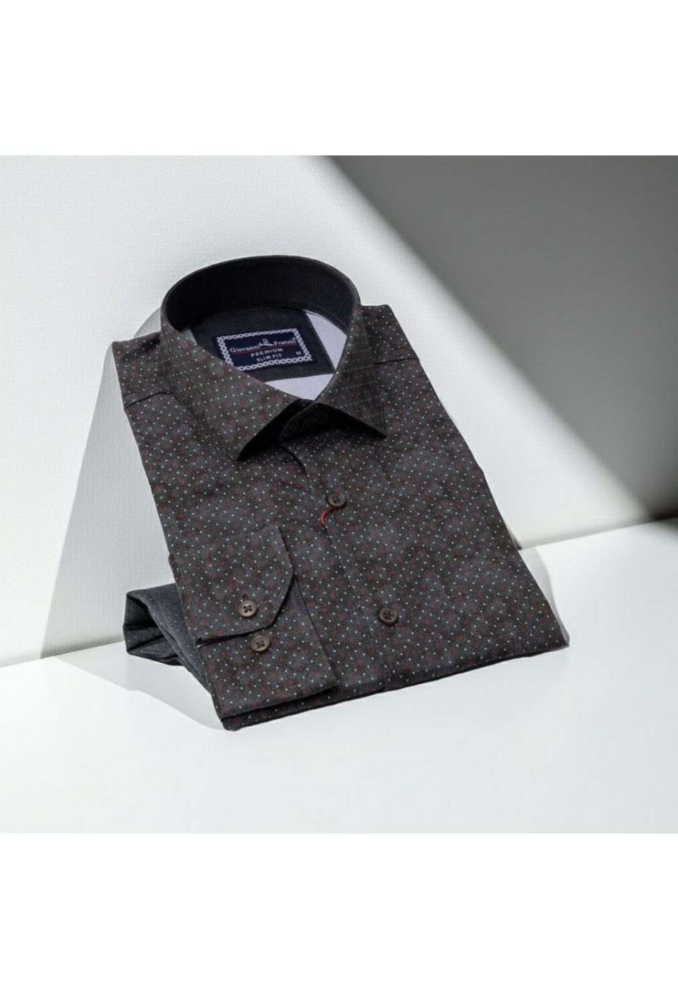 6039 CR DIGITAL CONTE 005 Slim Fit Uzun Kol Desenli Dijital Baskılı Erkek Gömlek 3GMK316039005 - Giovanni Fratelli