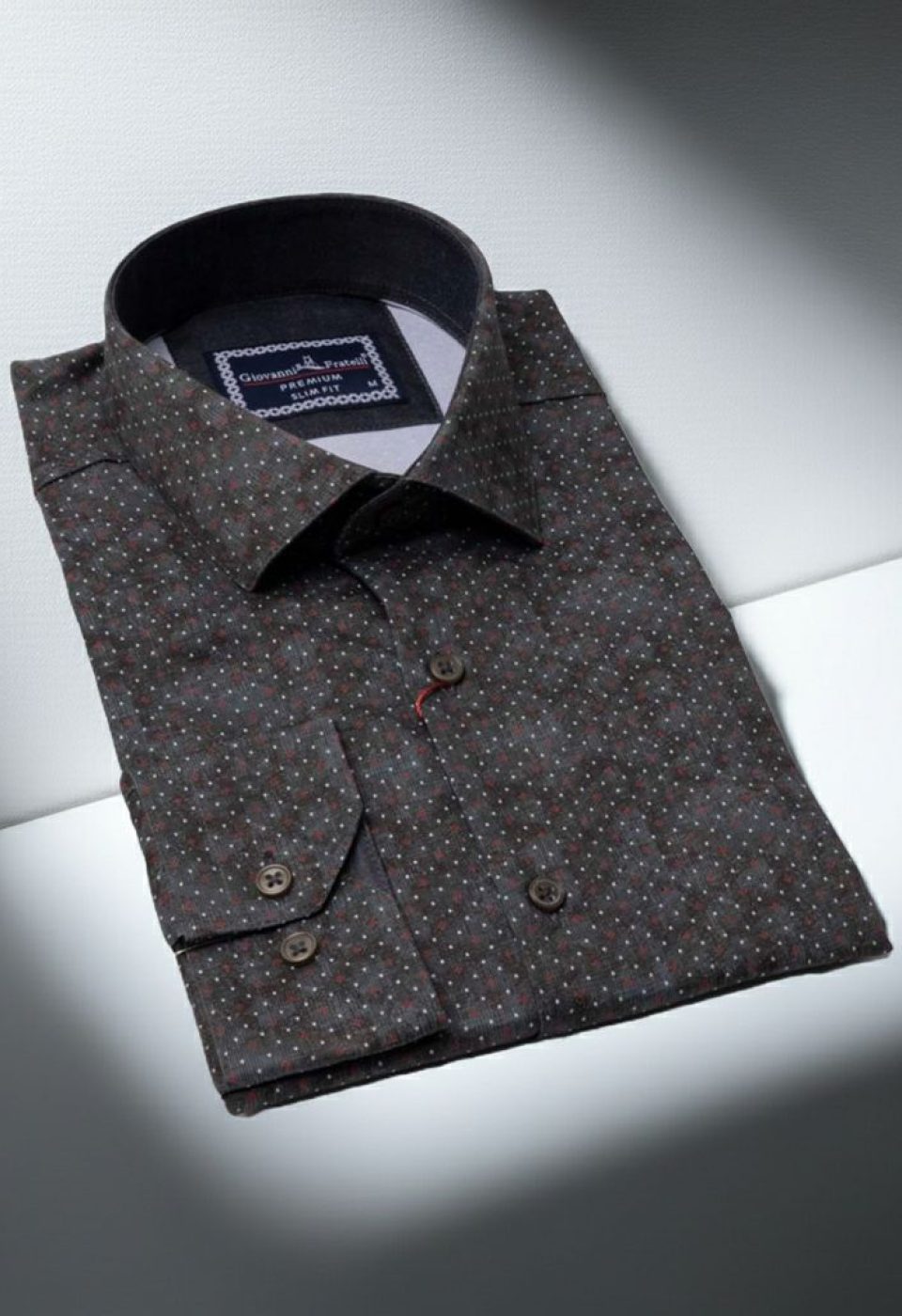 6039 CR DIGITAL CONTE 005 Slim Fit Uzun Kol Desenli Dijital Baskılı Erkek Gömlek 3GMK316039005 - Giovanni Fratelli