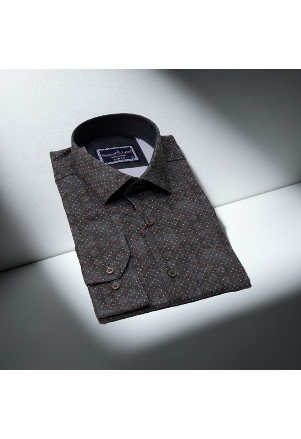 6039 CR DIGITAL CONTE 005 Slim Fit Uzun Kol Desenli Dijital Baskılı Erkek Gömlek 3GMK316039005 - Giovanni Fratelli