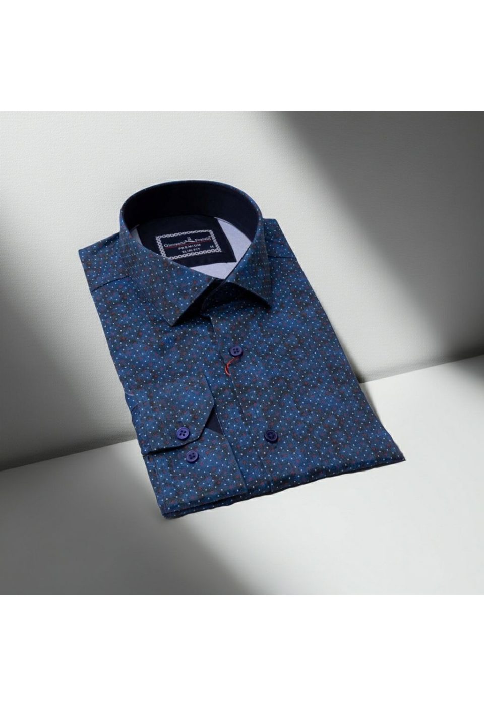 Slim Fit Uzun Kol Desenli Dijital Baskılı Erkek Gömlek 3GMK316039006 - Giovanni Fratelli