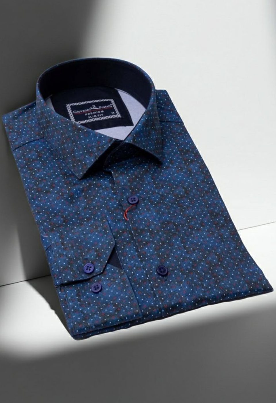 Slim Fit Uzun Kol Desenli Dijital Baskılı Erkek Gömlek 3GMK316039006 - Giovanni Fratelli