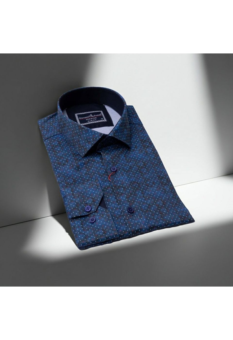 Slim Fit Uzun Kol Desenli Dijital Baskılı Erkek Gömlek 3GMK316039006 - Giovanni Fratelli