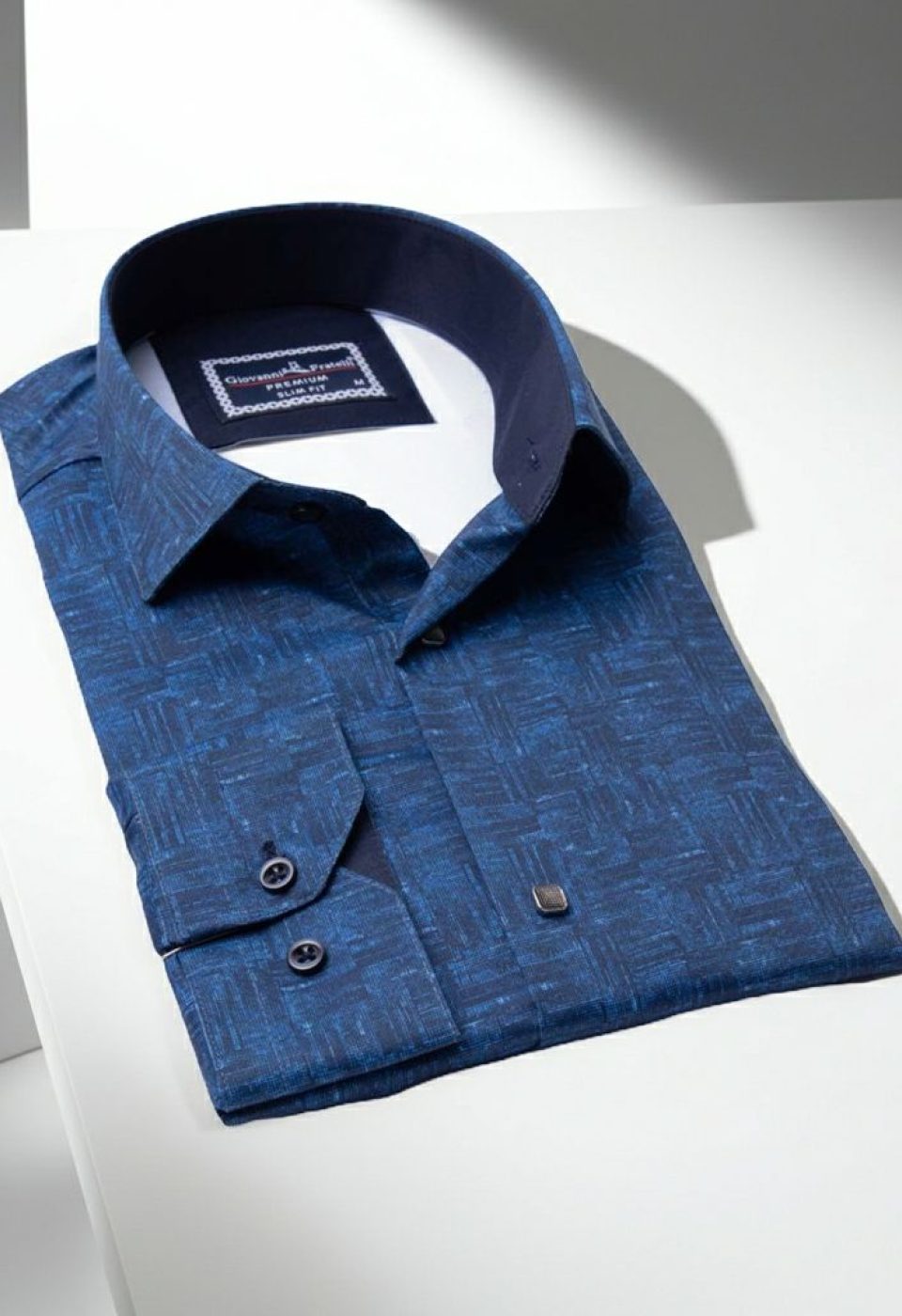 Slim Fit Uzun Kol Desenli Dijital Baskılı Erkek Gömlek 3GMK316040004