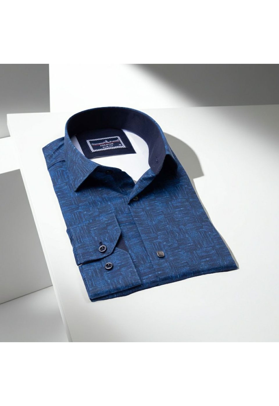 Slim Fit Uzun Kol Desenli Dijital Baskılı Erkek Gömlek 3GMK316040004 - Giovanni Fratelli