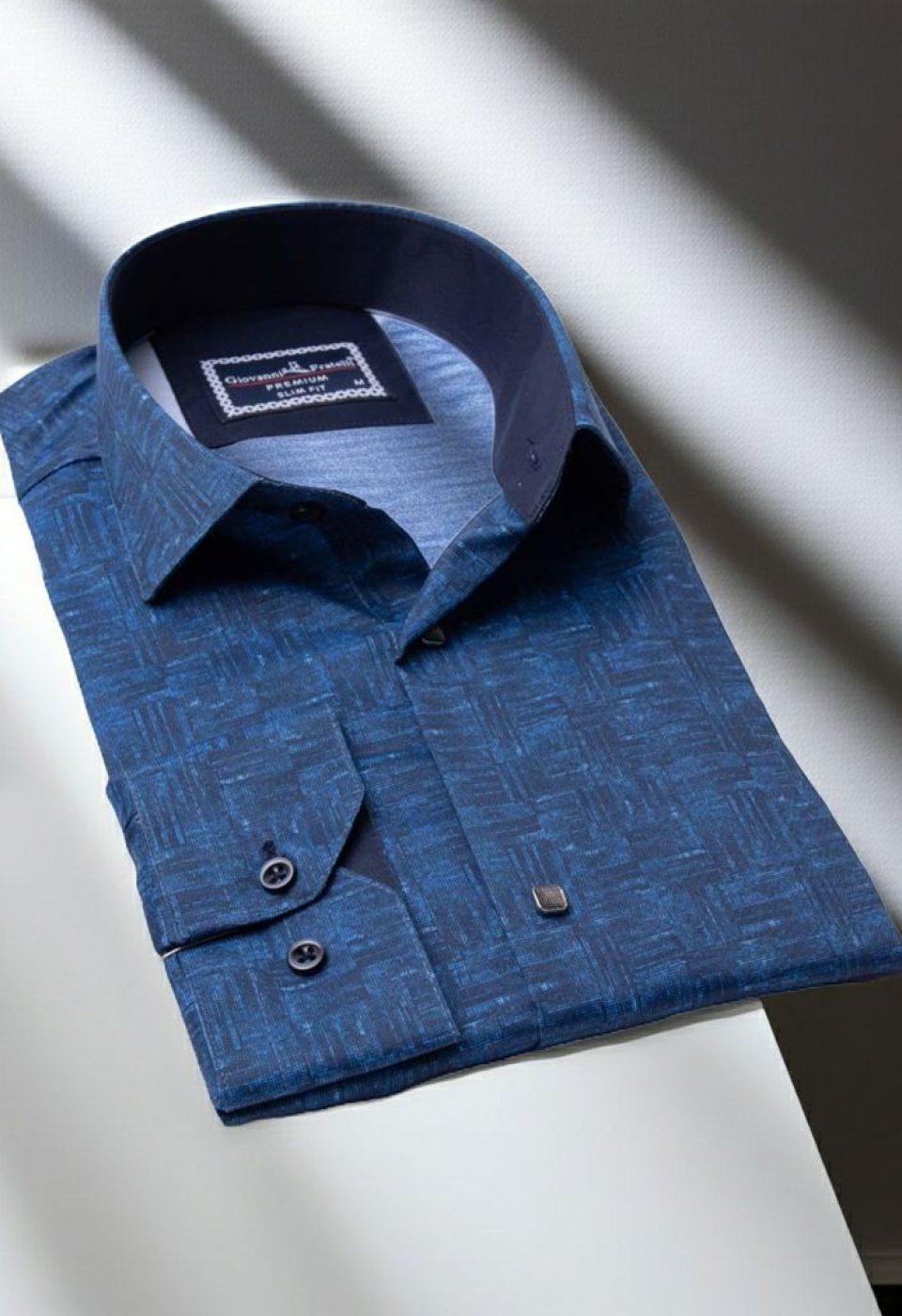 Slim Fit Uzun Kol Desenli Dijital Baskılı Erkek Gömlek 3GMK316040004 - Giovanni Fratelli