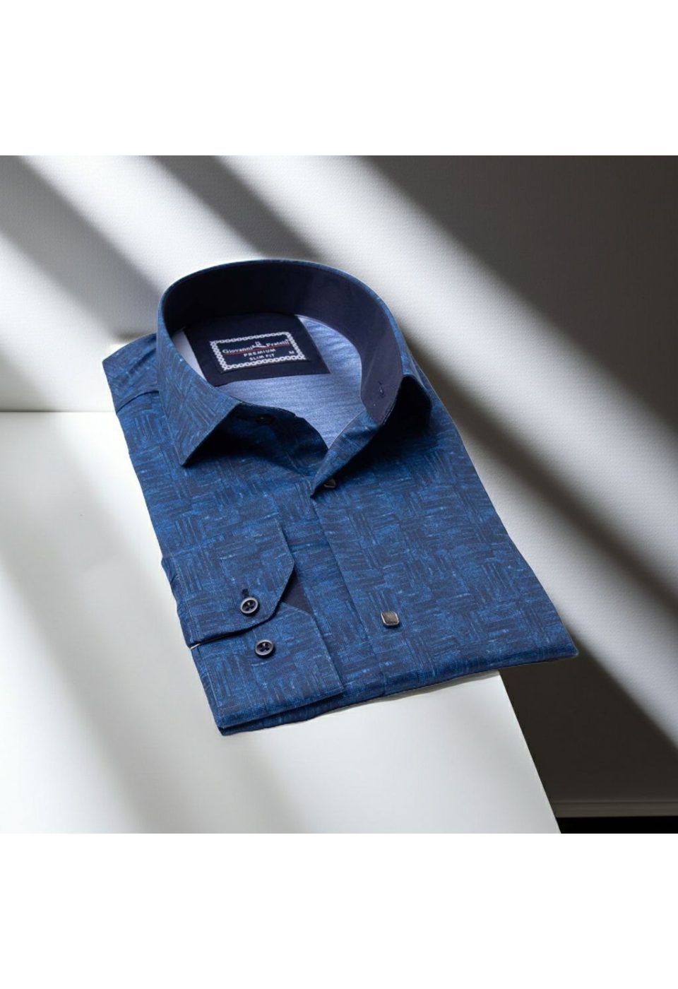 Slim Fit Uzun Kol Desenli Dijital Baskılı Erkek Gömlek 3GMK316040004 - Giovanni Fratelli