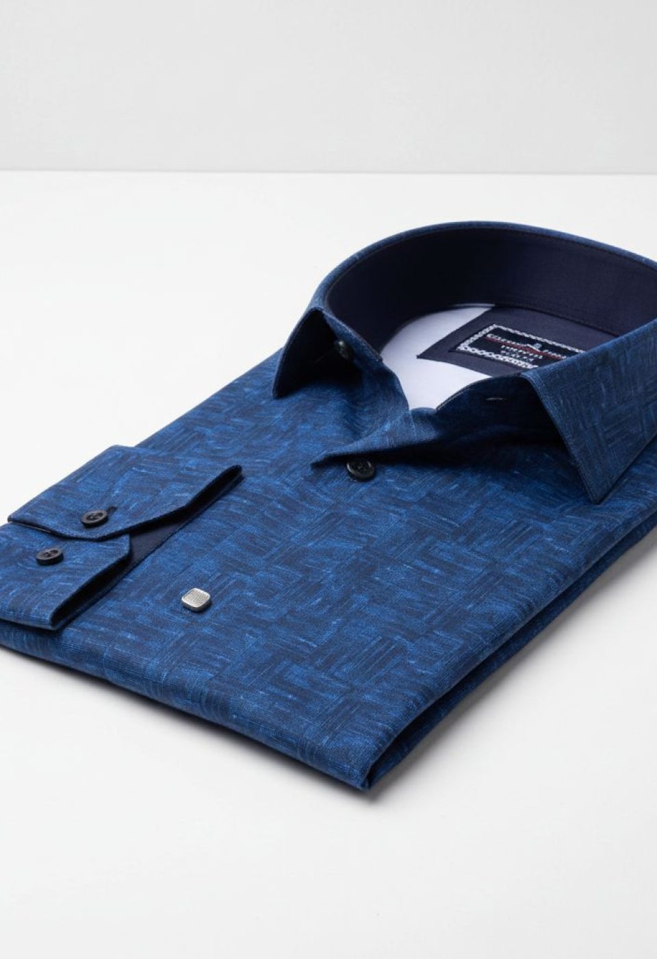 Slim Fit Uzun Kol Desenli Dijital Baskılı Erkek Gömlek 3GMK316040004
