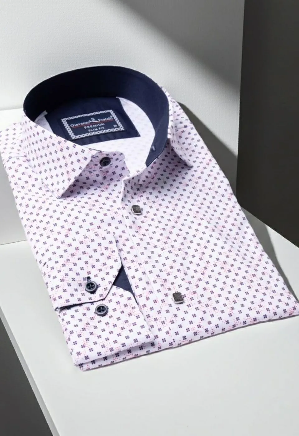 Slim Fit Uzun Kol Desenli Dijital Baskılı Erkek Gömlek 3GMK316040007