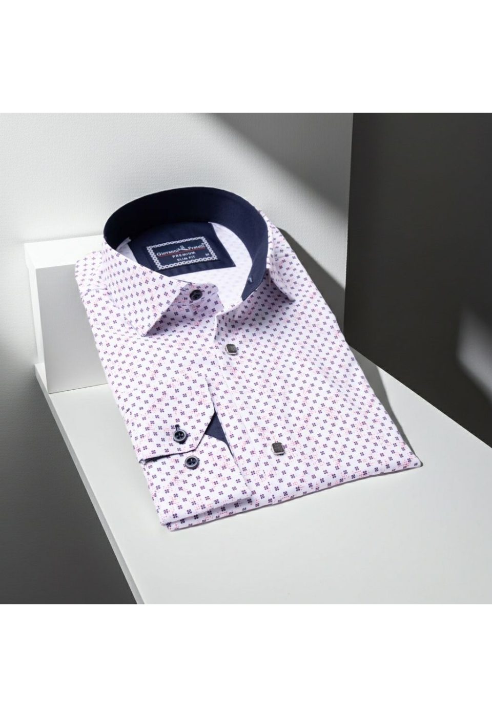 6040 CR DIGITAL CONTE 007 Slim Fit Uzun Kol Desenli Dijital Baskılı Erkek Gömlek 3GMK316040007 - Giovanni Fratelli