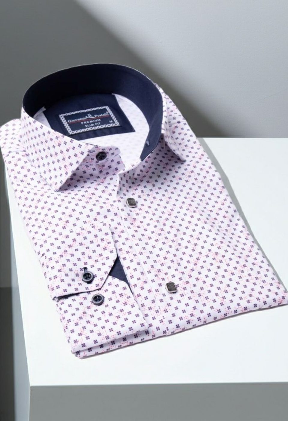 6040 CR DIGITAL CONTE 007 Slim Fit Uzun Kol Desenli Dijital Baskılı Erkek Gömlek 3GMK316040007 - Giovanni Fratelli