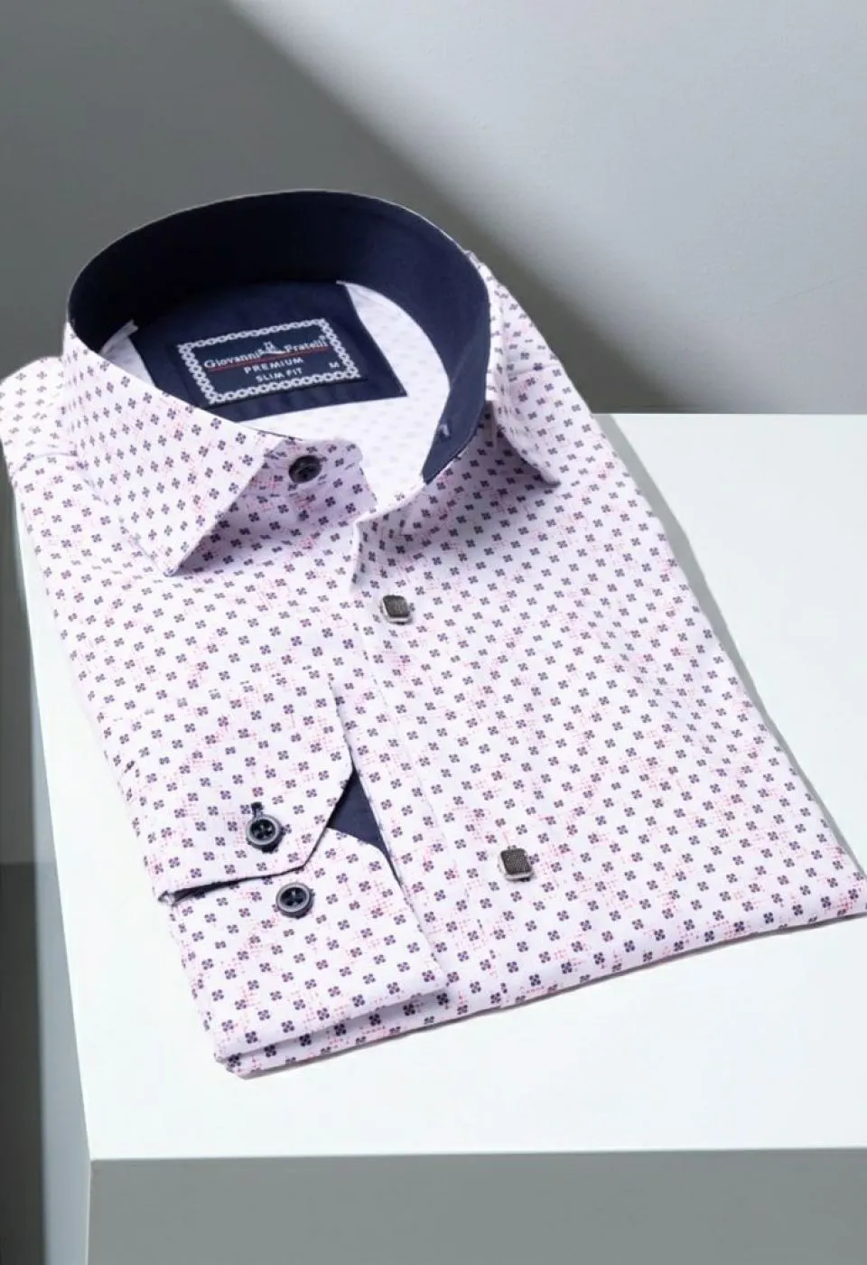 Slim Fit Uzun Kol Desenli Dijital Baskılı Erkek Gömlek 3GMK316040007 - Giovanni Fratelli