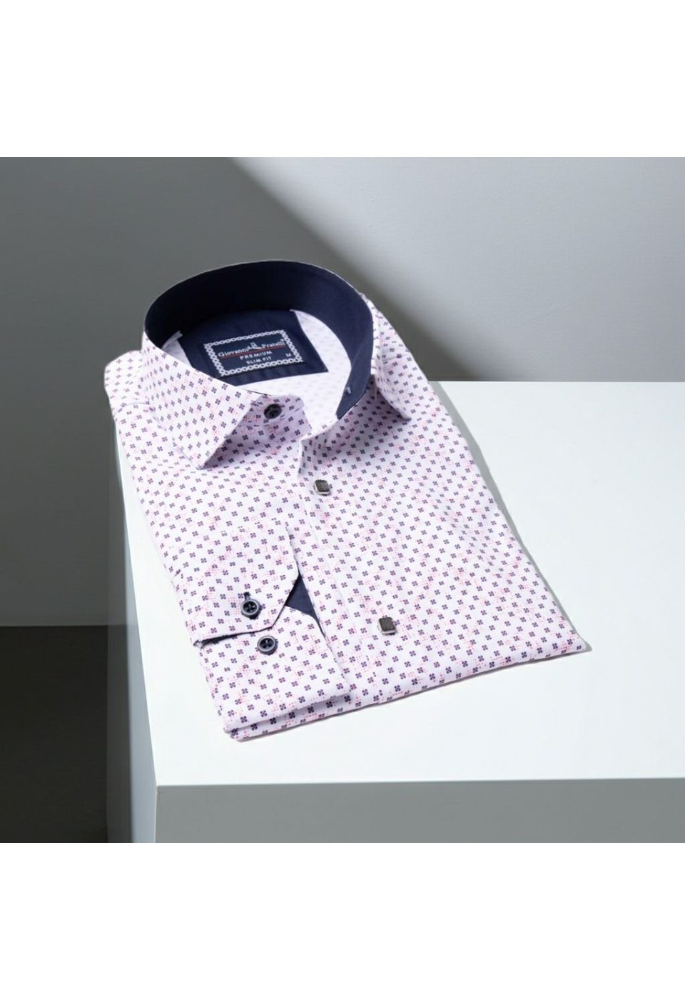 6040 CR DIGITAL CONTE 007 Slim Fit Uzun Kol Desenli Dijital Baskılı Erkek Gömlek 3GMK316040007 - Giovanni Fratelli
