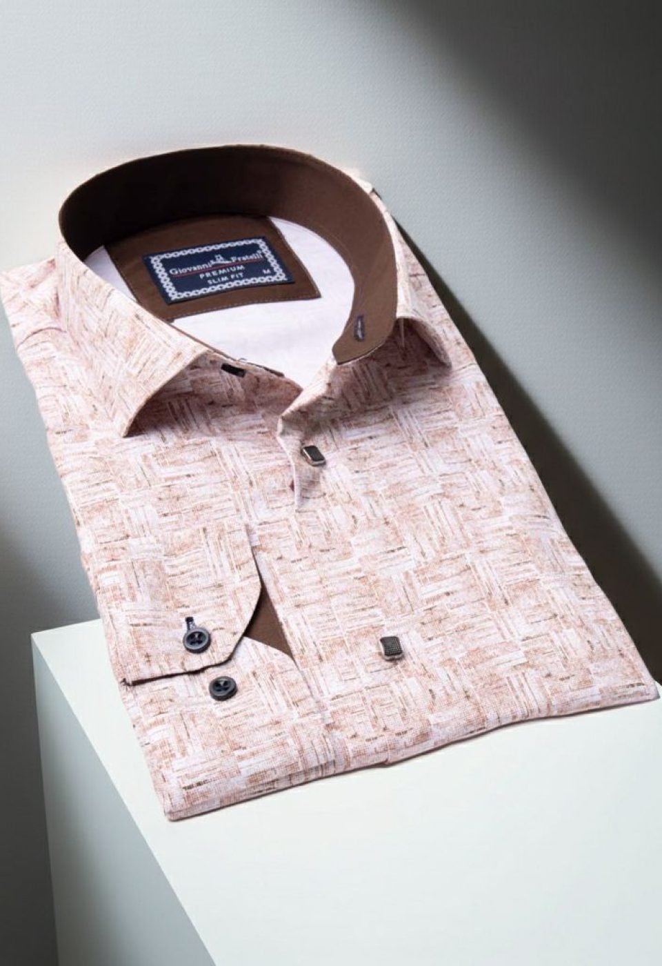 Slim Fit Uzun Kol Desenli Dijital Baskılı Erkek Gömlek 3GMK316040008