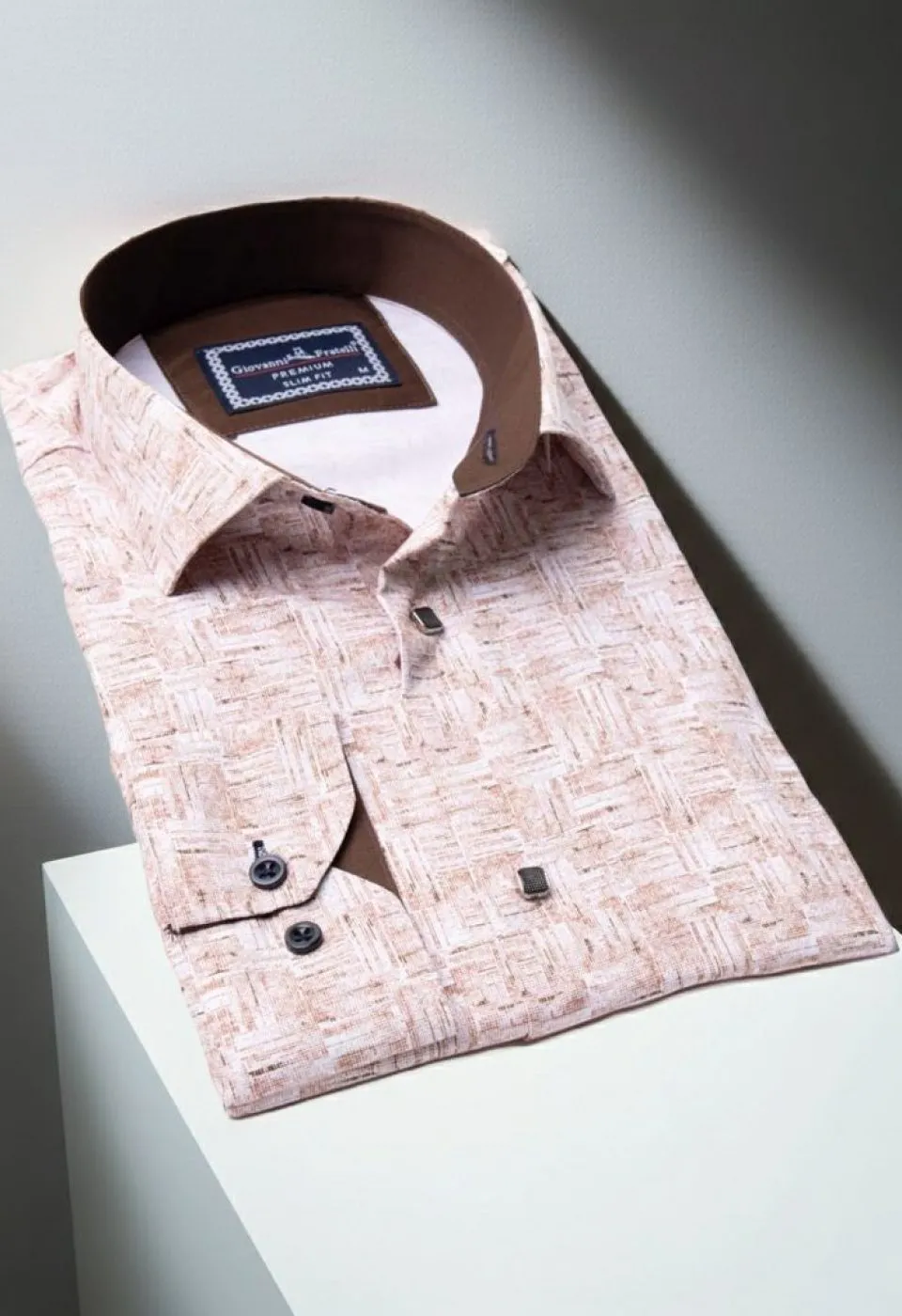 Slim Fit Uzun Kol Desenli Dijital Baskılı Erkek Gömlek 3GMK316040008