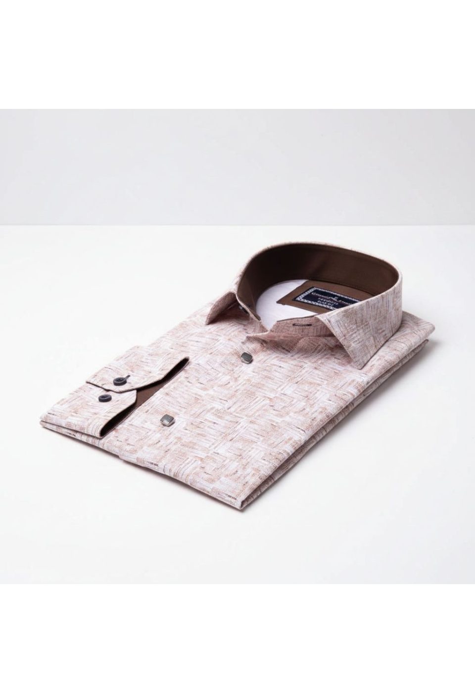 Slim Fit Uzun Kol Desenli Dijital Baskılı Erkek Gömlek 3GMK316040008 - Giovanni Fratelli