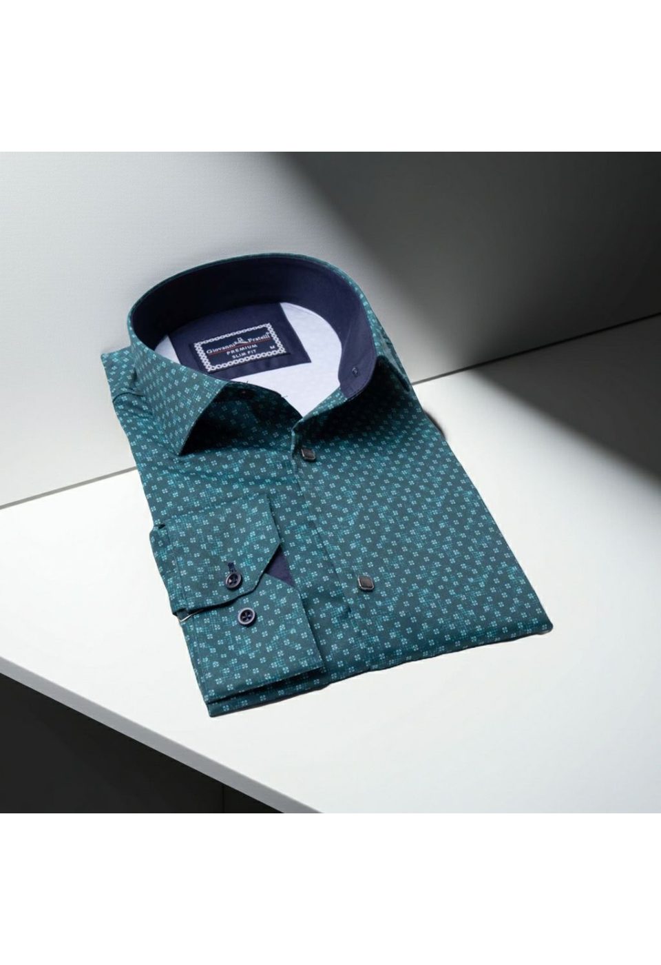 6040 CR DIGITAL CONTE 011 Slim Fit Uzun Kol Desenli Dijital Baskılı Erkek Gömlek 3GMK316040011 - Giovanni Fratelli