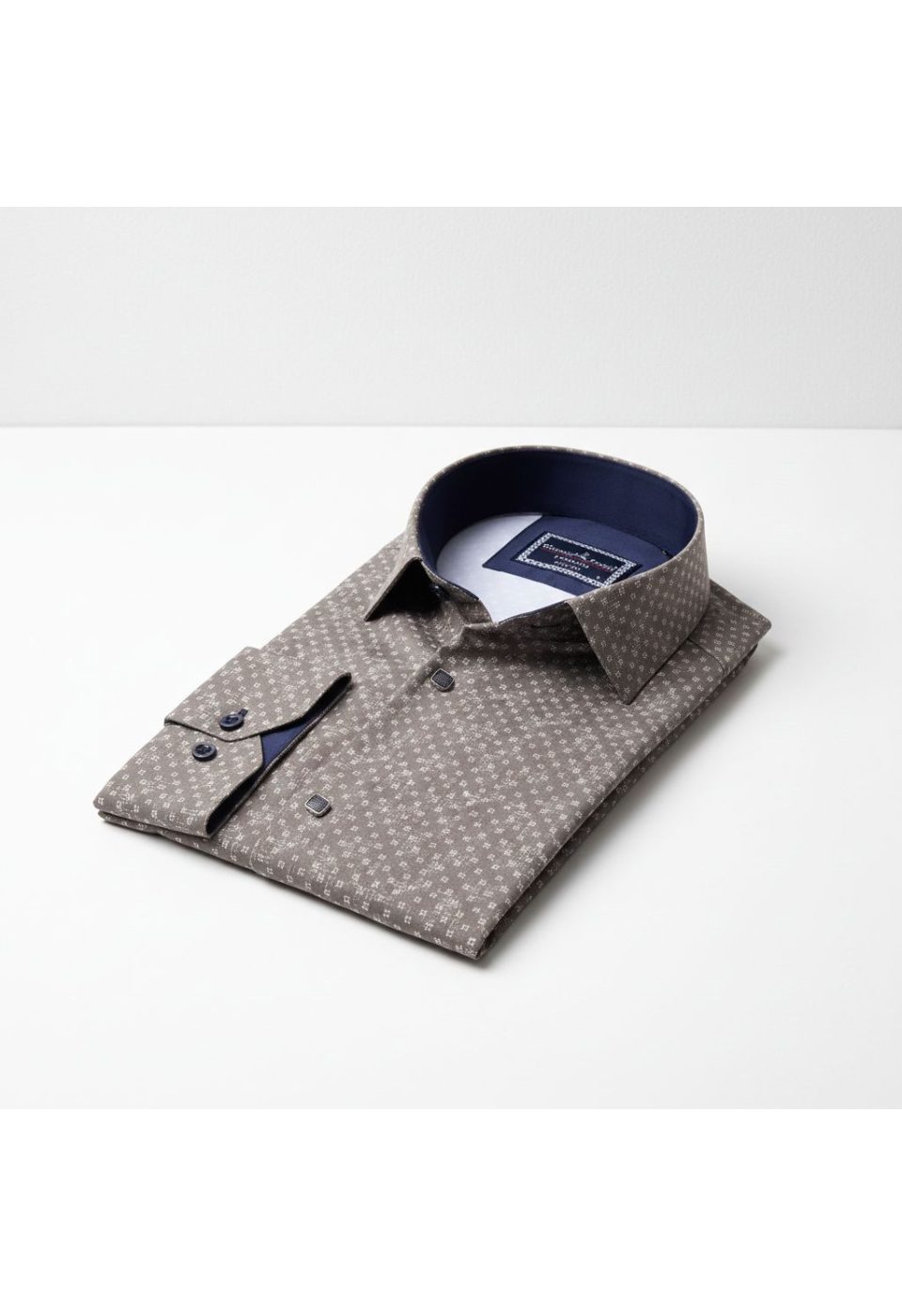6040 CR DIGITAL CONTE 012 Slim Fit Uzun Kol Desenli Dijital Baskılı Erkek Gömlek 3GMK316040012 - Giovanni Fratelli