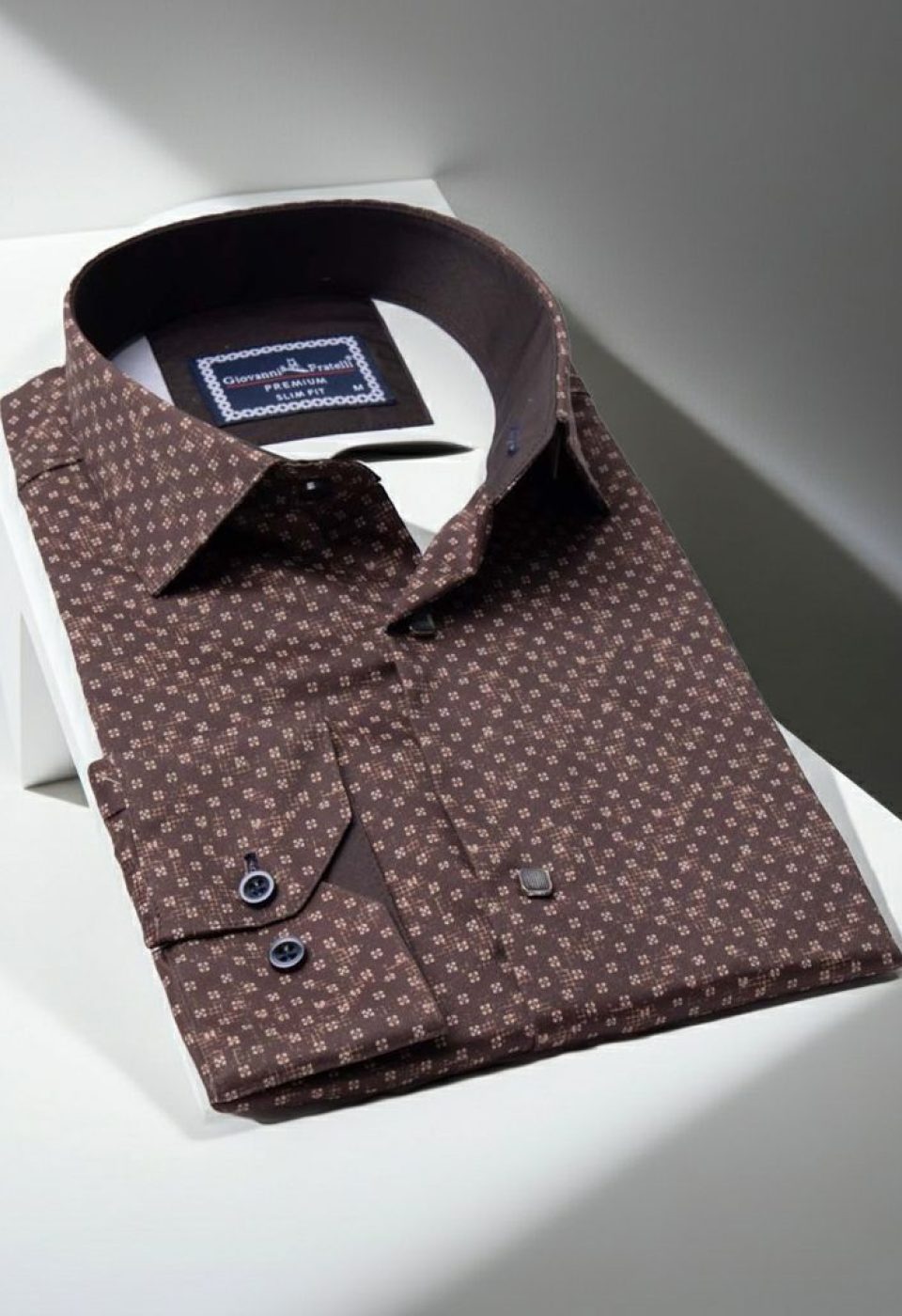 Slim Fit Uzun Kol Desenli Dijital Baskılı Erkek Gömlek 3GMK316040015