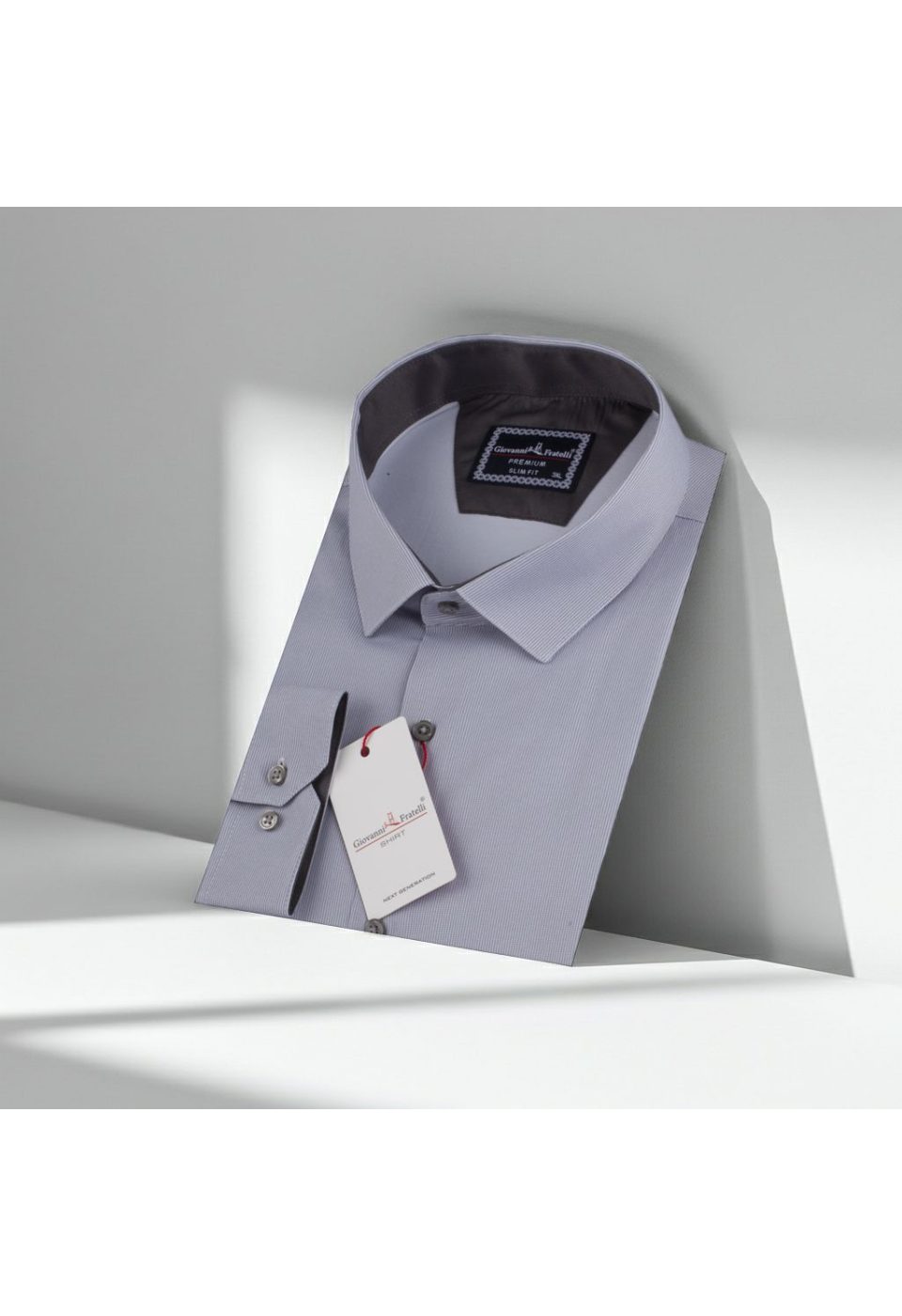 Büyük Beden Slim Fit Uzun Kol Desenli Saten Erkek Gömlek 4GMK316041002 - Giovanni Fratelli
