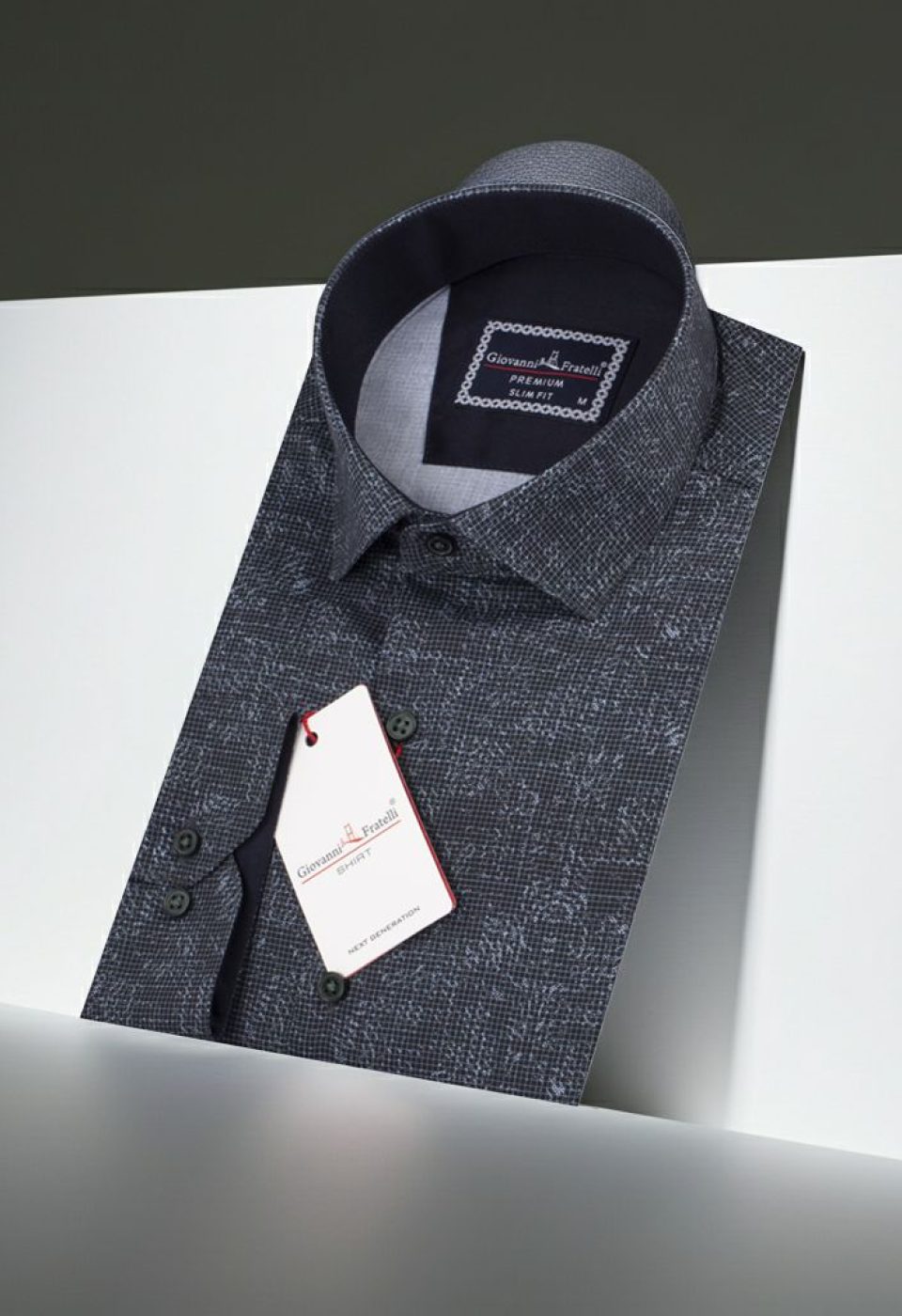 Slim Fit Uzun Kol Desenli Dijital Baskılı Erkek Gömlek 3GMK316042003