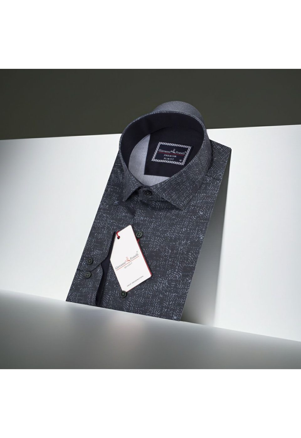 6042 CR DIGITAL 003 Slim Fit Uzun Kol Desenli Dijital Baskılı Erkek Gömlek 3GMK316042003 - Giovanni Fratelli