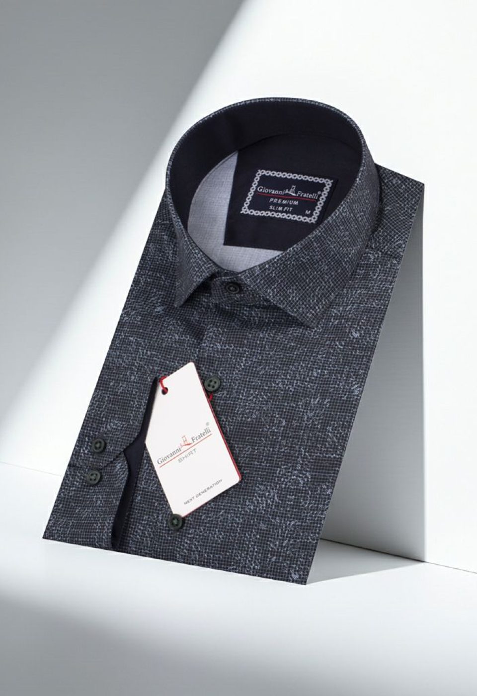 6042 CR DIGITAL 003 Slim Fit Uzun Kol Desenli Dijital Baskılı Erkek Gömlek 3GMK316042003 - Giovanni Fratelli