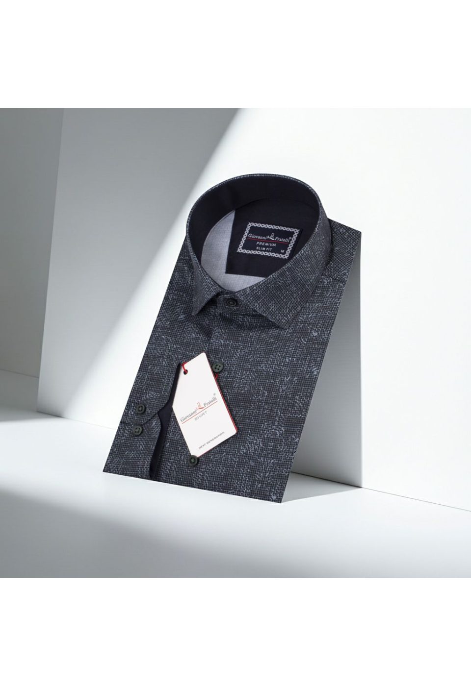 6042 CR DIGITAL 003 Slim Fit Uzun Kol Desenli Dijital Baskılı Erkek Gömlek 3GMK316042003 - Giovanni Fratelli