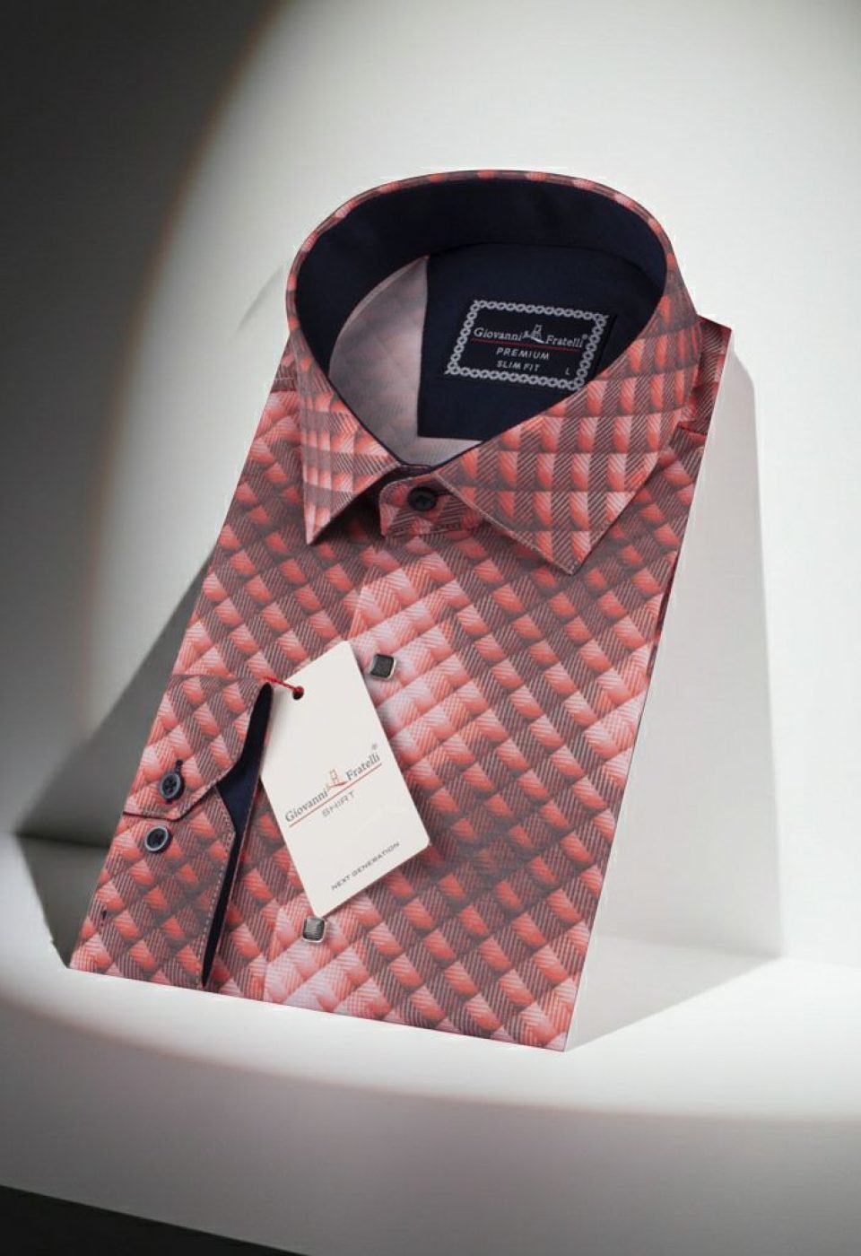 6046 CR DIGITAL 003 Slim Fit Uzun Kol Desenli Dijital Baskılı Erkek Gömlek 3GMK316046003 - Giovanni Fratelli