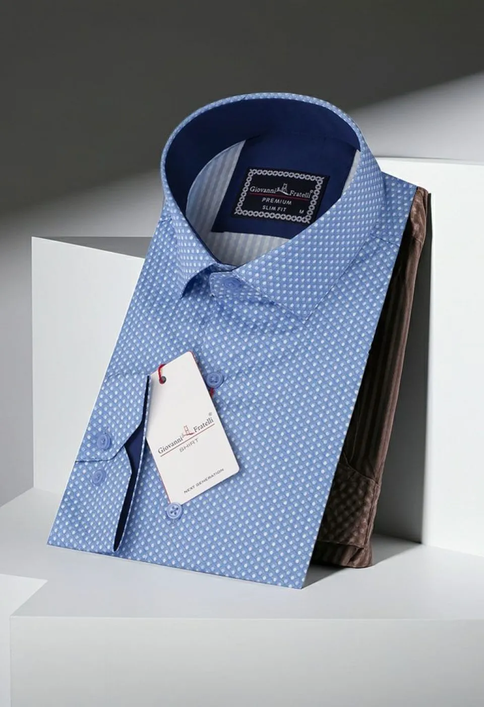 Slim Fit Uzun Kol Desenli Dijital Baskılı Erkek Gömlek 3GMK316048002