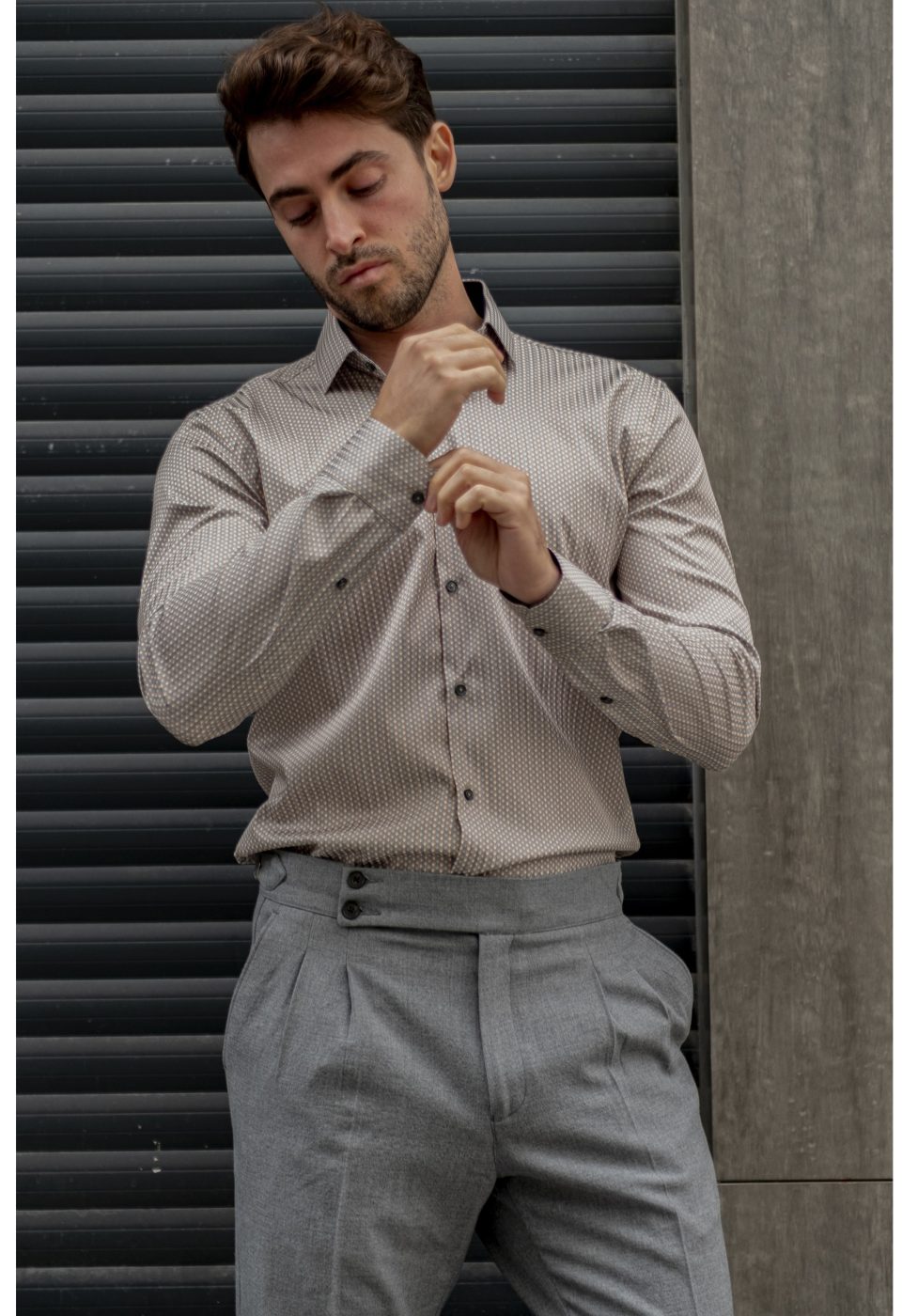 Slim Fit Uzun Kol Desenli Dijital Baskılı Erkek Gömlek 3GMK316048004 - Giovanni Fratelli