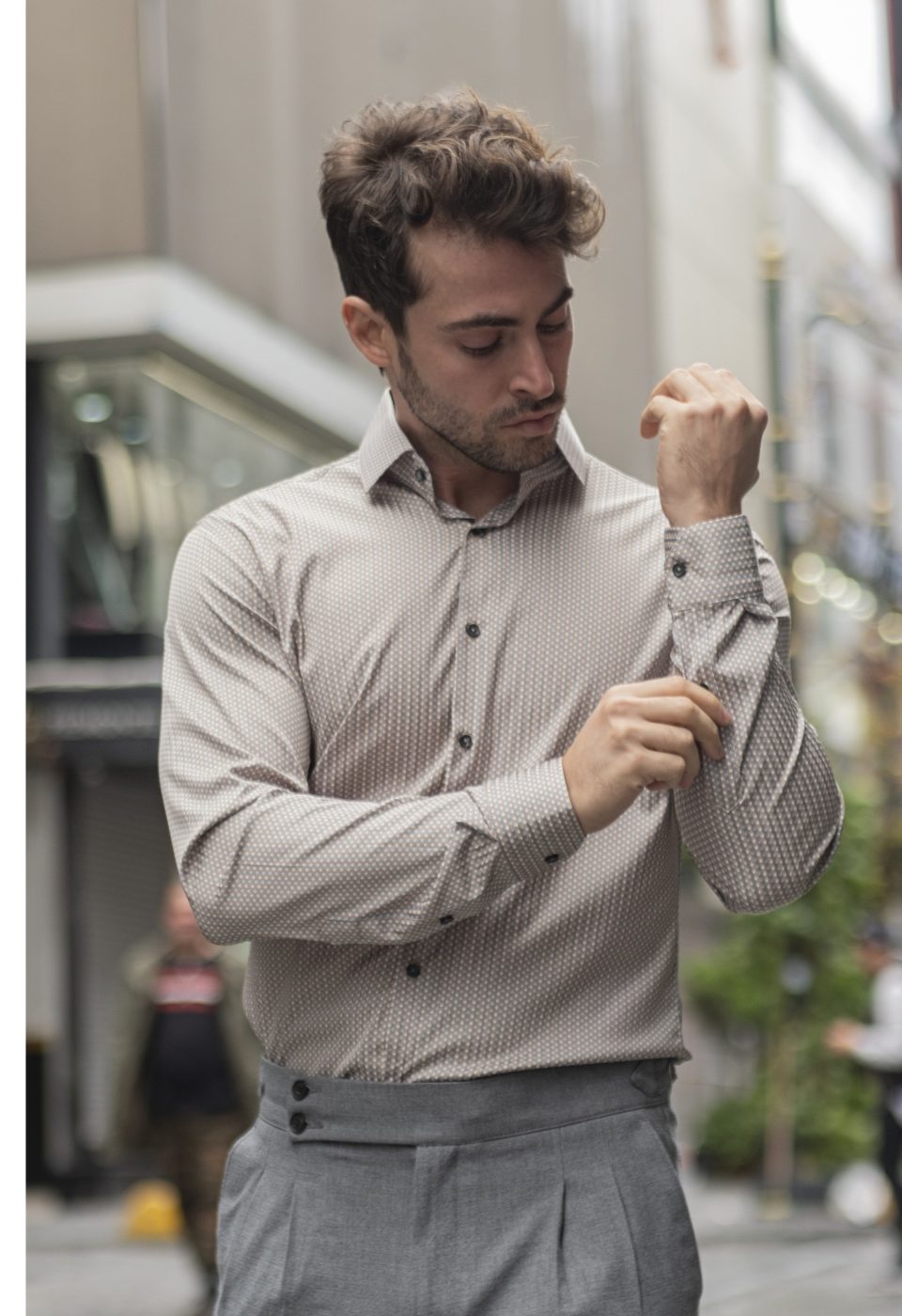 Slim Fit Uzun Kol Desenli Dijital Baskılı Erkek Gömlek 3GMK316048004 - Giovanni Fratelli