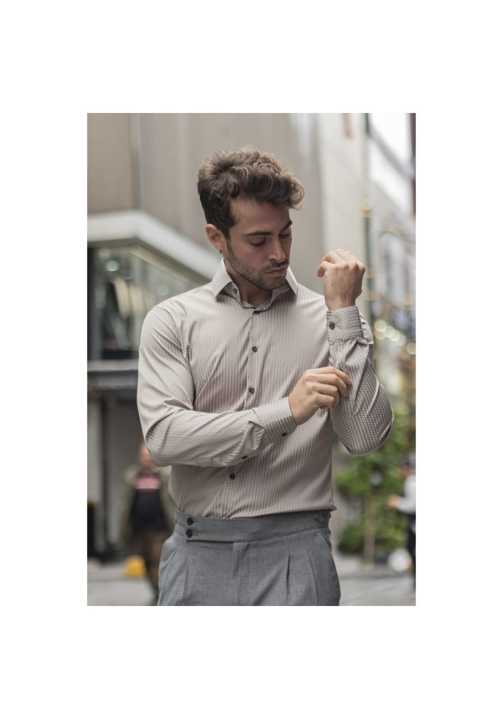 Slim Fit Uzun Kol Desenli Dijital Baskılı Erkek Gömlek 3GMK316048004 - Giovanni Fratelli