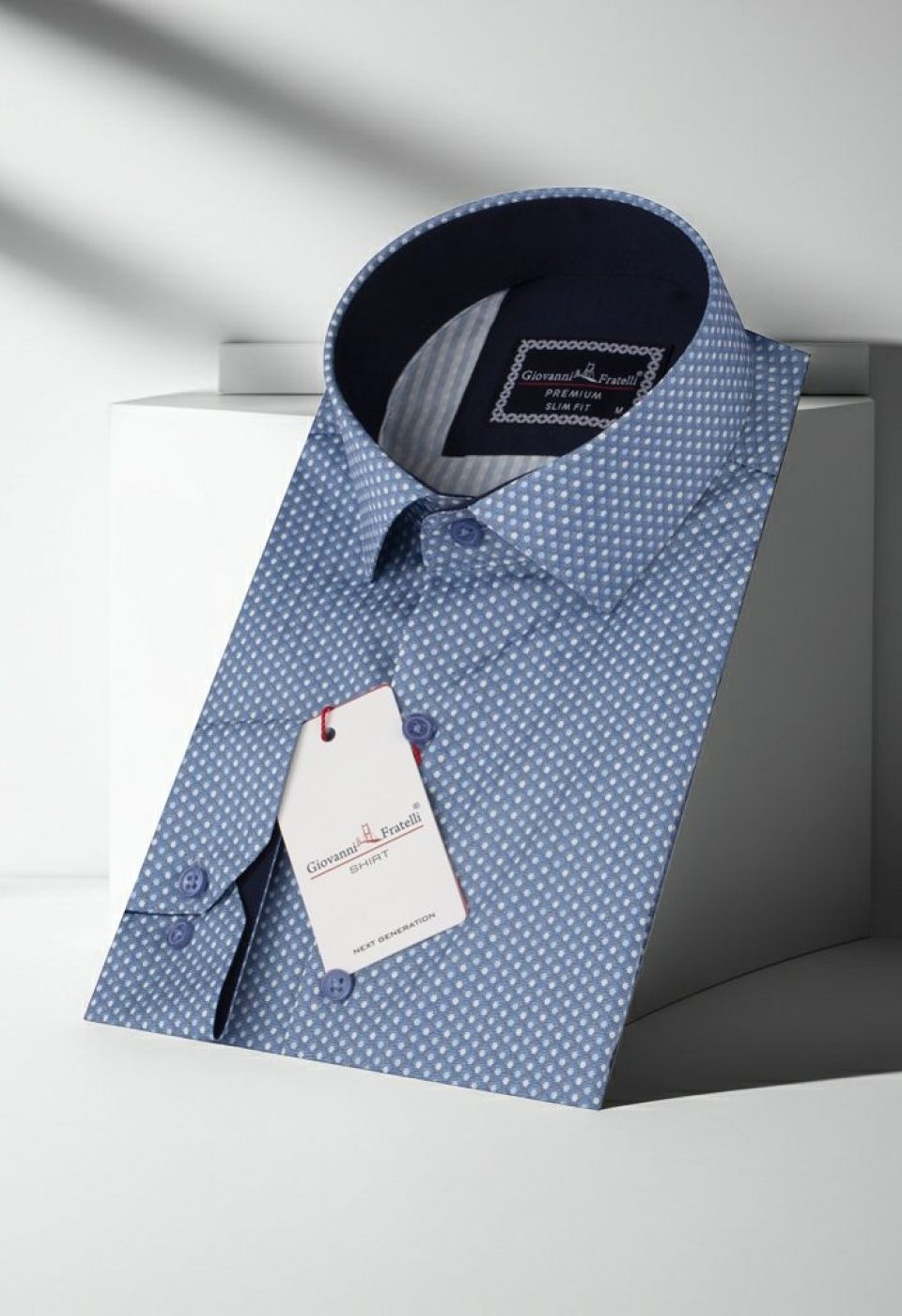 Slim Fit Uzun Kol Desenli Dijital Baskılı Erkek Gömlek 3GMK316048005