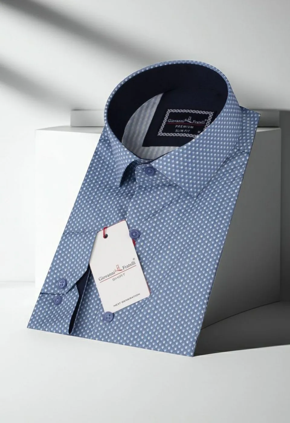 Slim Fit Uzun Kol Desenli Dijital Baskılı Erkek Gömlek 3GMK316048005