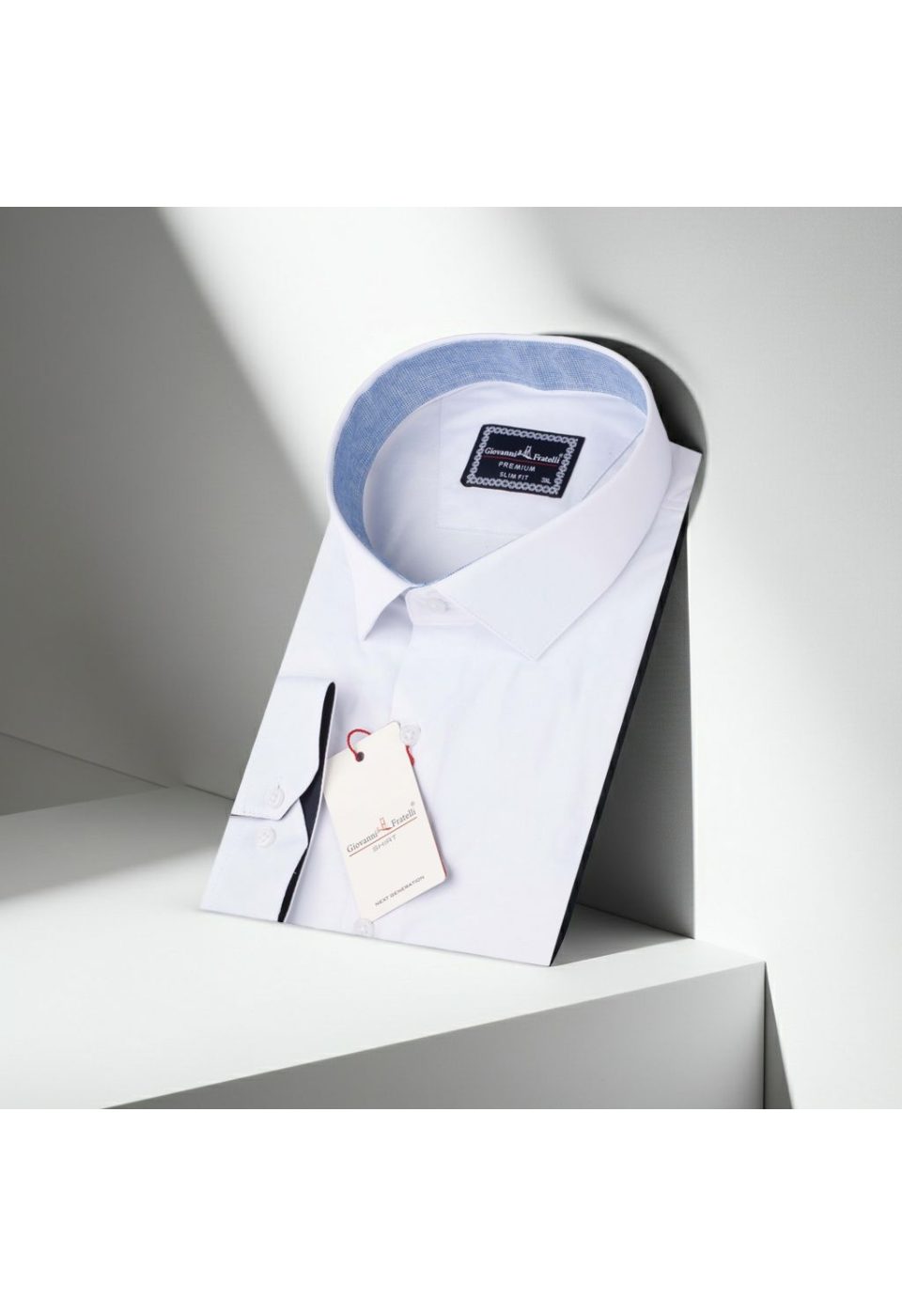 6051 BT CR SATIN 001 Büyük Beden Slim Fit Uzun Kol Düz Renk Saten Erkek Gömlek 4GMK316051001 - Giovanni Fratelli