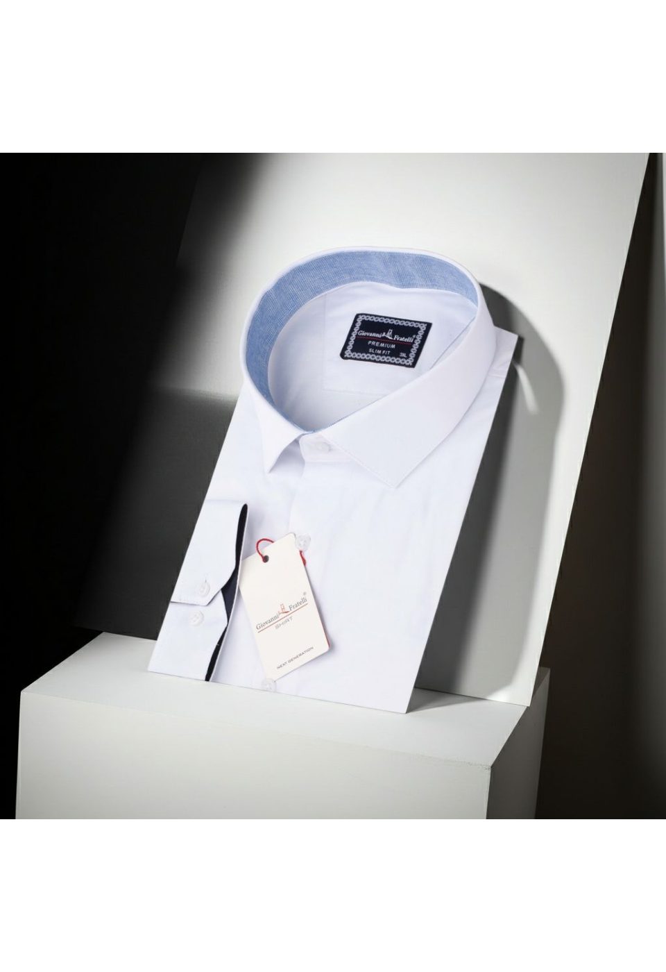 6051 BT CR SATIN 001 Büyük Beden Slim Fit Uzun Kol Düz Renk Saten Erkek Gömlek 4GMK316051001 - Giovanni Fratelli