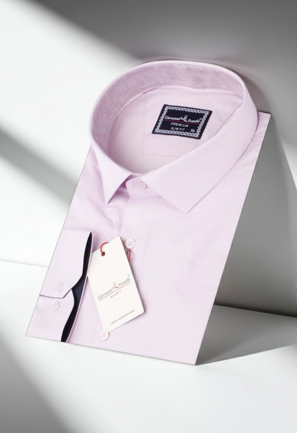 Büyük Beden Slim Fit Uzun Kol Düz Renk Saten Erkek Gömlek 4GMK316051006