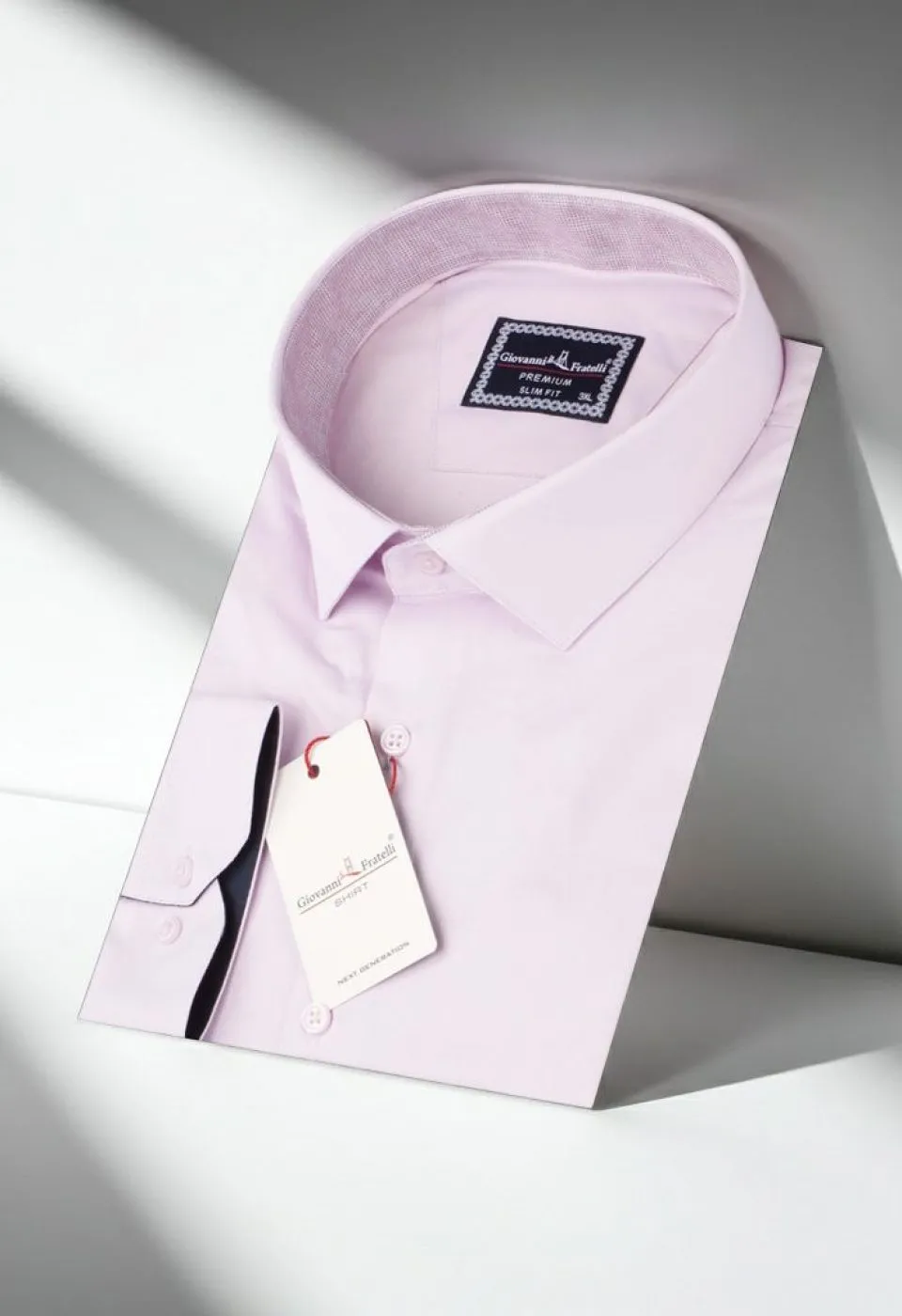 Büyük Beden Slim Fit Uzun Kol Düz Renk Saten Erkek Gömlek 4GMK316051006