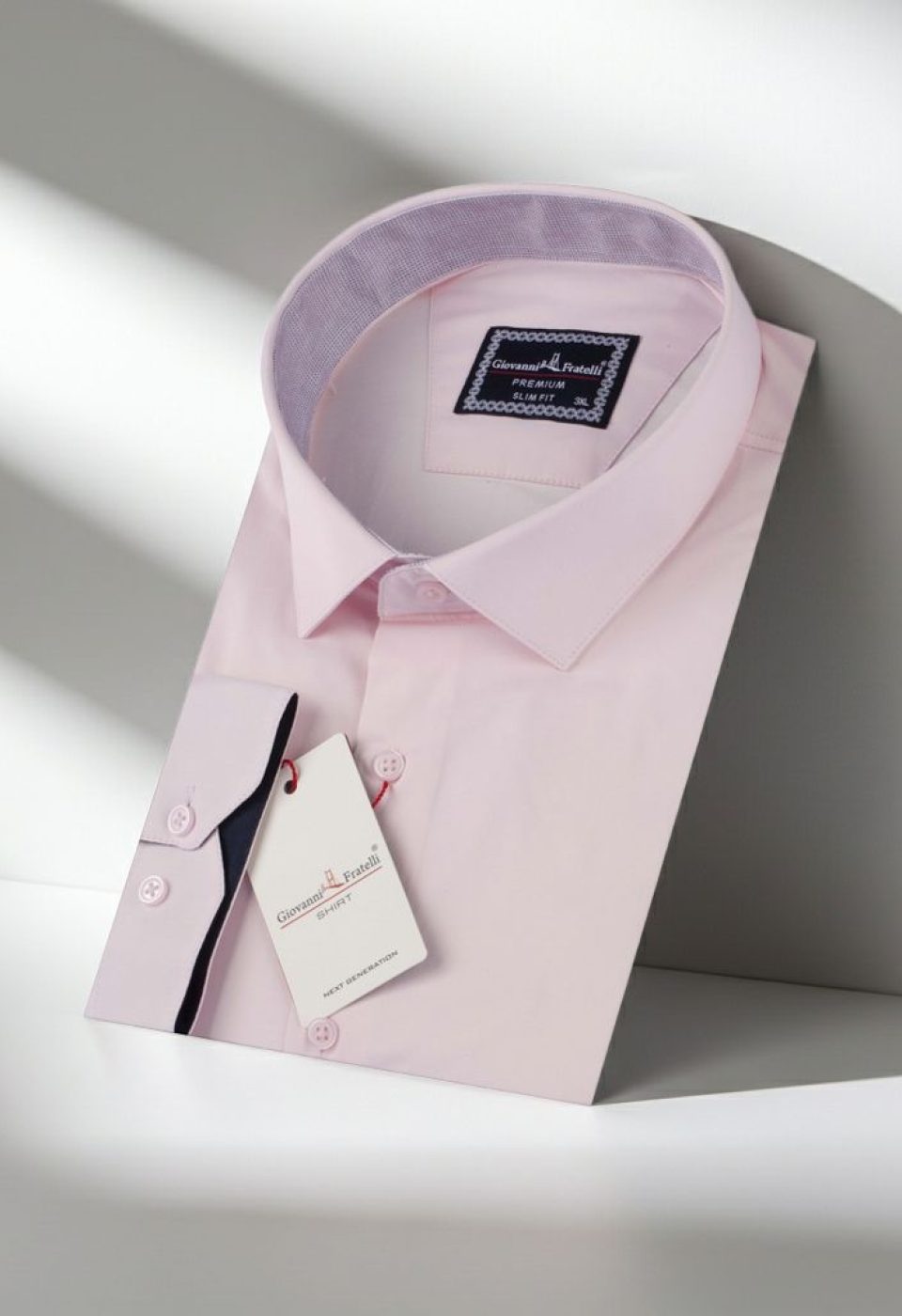 Büyük Beden Slim Fit Uzun Kol Düz Renk Saten Erkek Gömlek 4GMK316051007