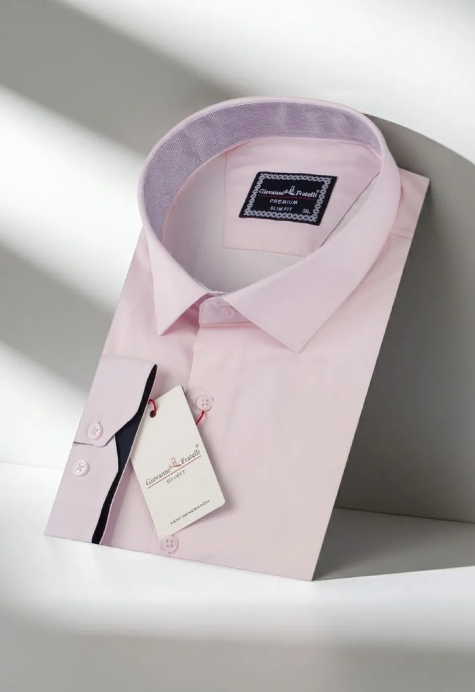Büyük Beden Slim Fit Uzun Kol Düz Renk Saten Erkek Gömlek 4GMK316051007