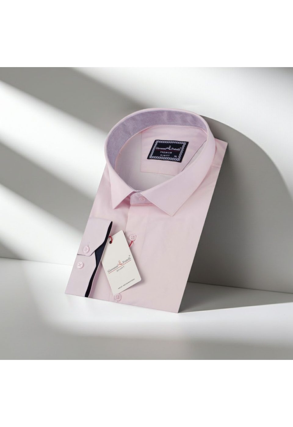 Büyük Beden Slim Fit Uzun Kol Düz Renk Saten Erkek Gömlek 4GMK316051007 - Giovanni Fratelli