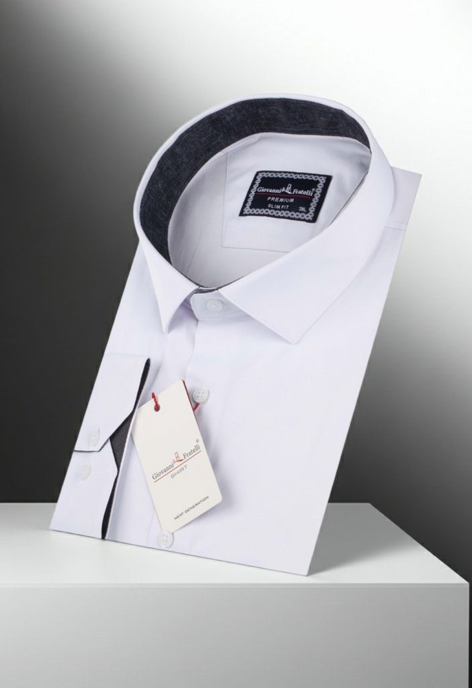 Büyük Beden Slim Fit Uzun Kol Düz Renk Saten Erkek Gömlek 4GMK316051008