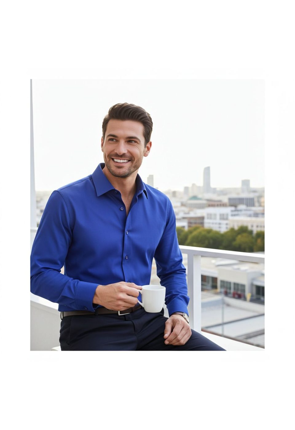 Büyük Beden Slim Fit Uzun Kol Düz Renk Saten Erkek Gömlek 4GMK316051010 - Giovanni Fratelli