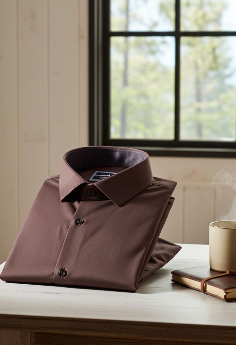 Büyük Beden Slim Fit Uzun Kol Düz Renk Saten Erkek Gömlek 4GMK316051014