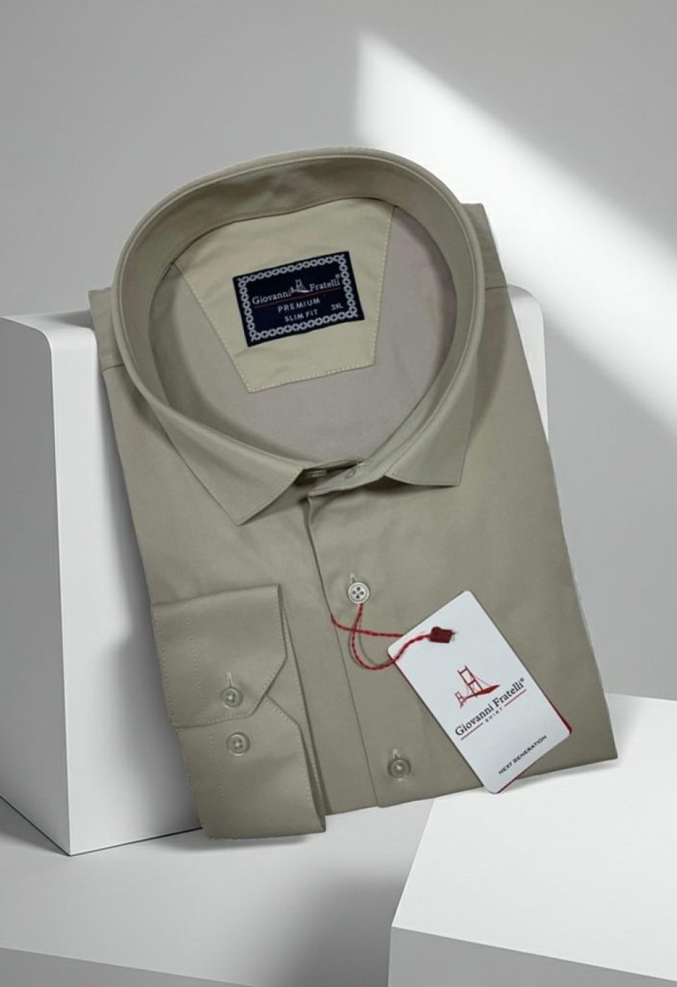Büyük Beden Slim Fit Uzun Kol Düz Renk Saten Erkek Gömlek 4GMK316051016
