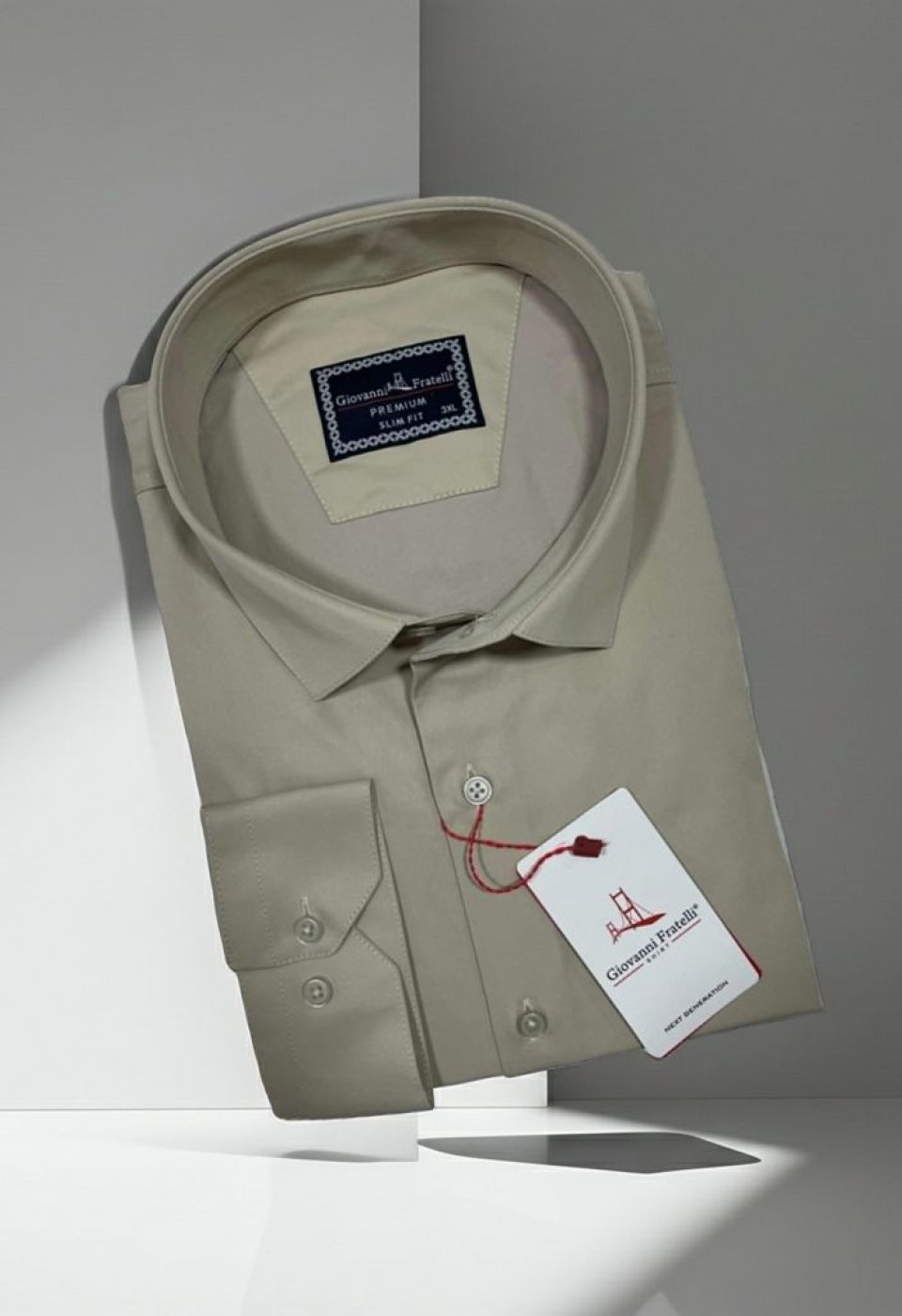 Büyük Beden Slim Fit Uzun Kol Düz Renk Saten Erkek Gömlek 4GMK316051016