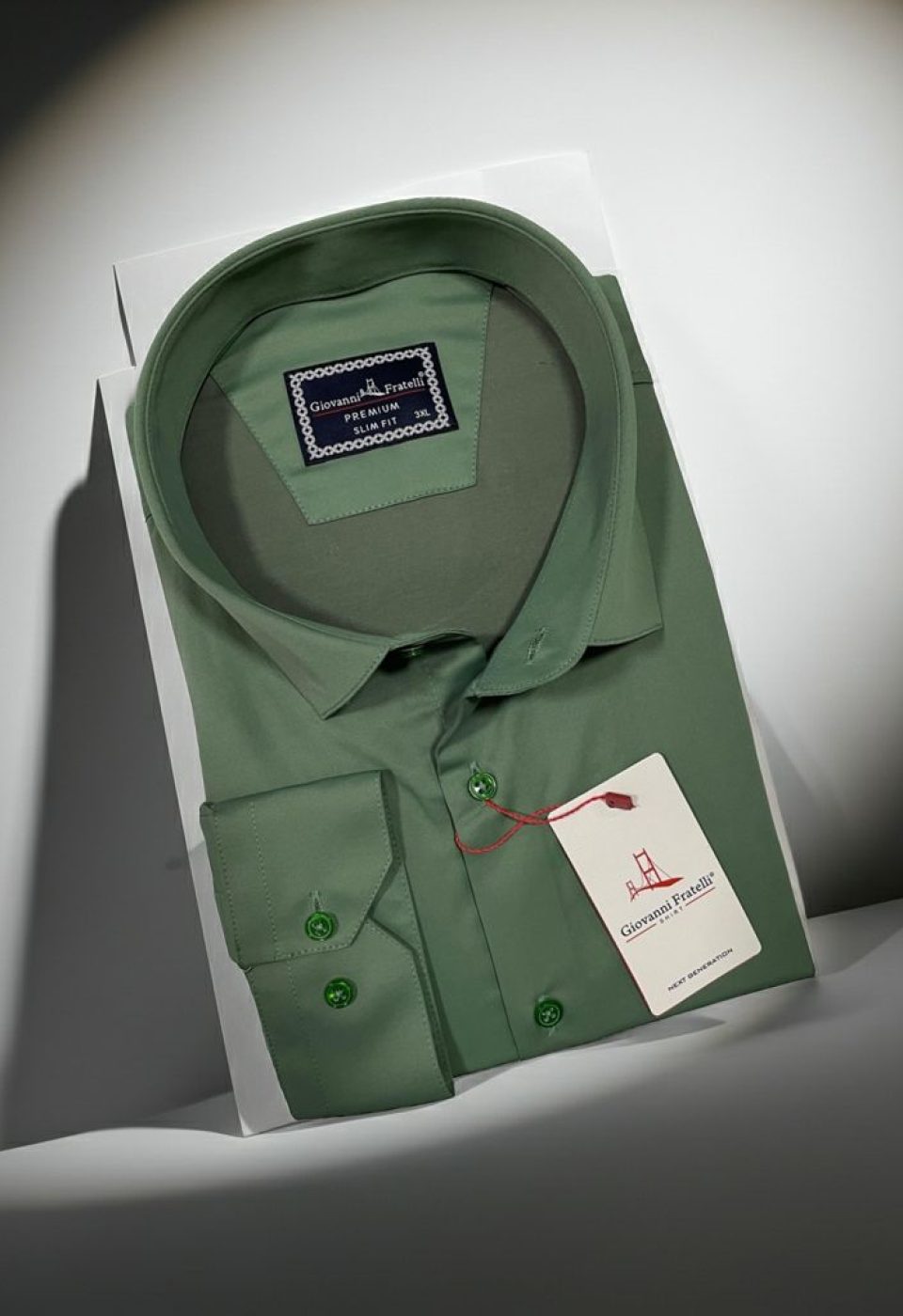 Büyük Beden Slim Fit Uzun Kol Düz Renk Saten Erkek Gömlek 4GMK316051017