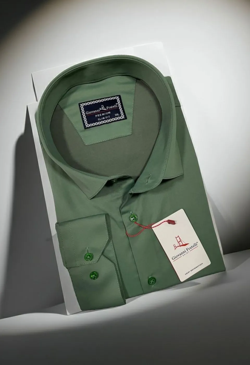 Büyük Beden Slim Fit Uzun Kol Düz Renk Saten Erkek Gömlek 4GMK316051017