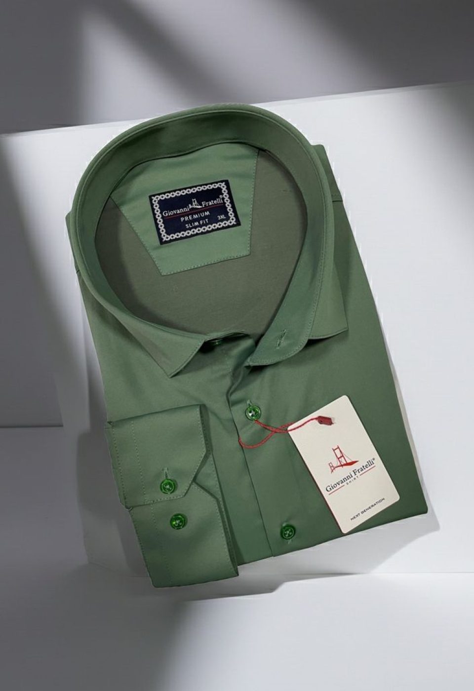 Büyük Beden Slim Fit Uzun Kol Düz Renk Saten Erkek Gömlek 4GMK316051017